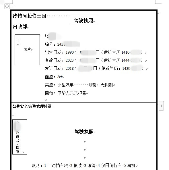 青岛驾照翻译公司